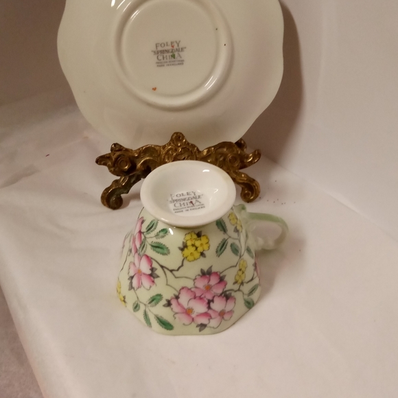Vintage Foley Springdale Tea Cup & Saucer, Fine China Replacements England - Picture 4 of 6